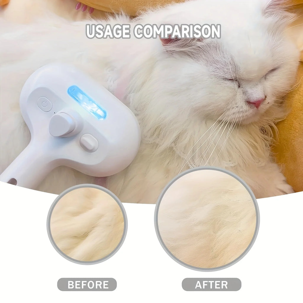 Cepillo Vaporizador para Mascotas con Nebulizador Integrado