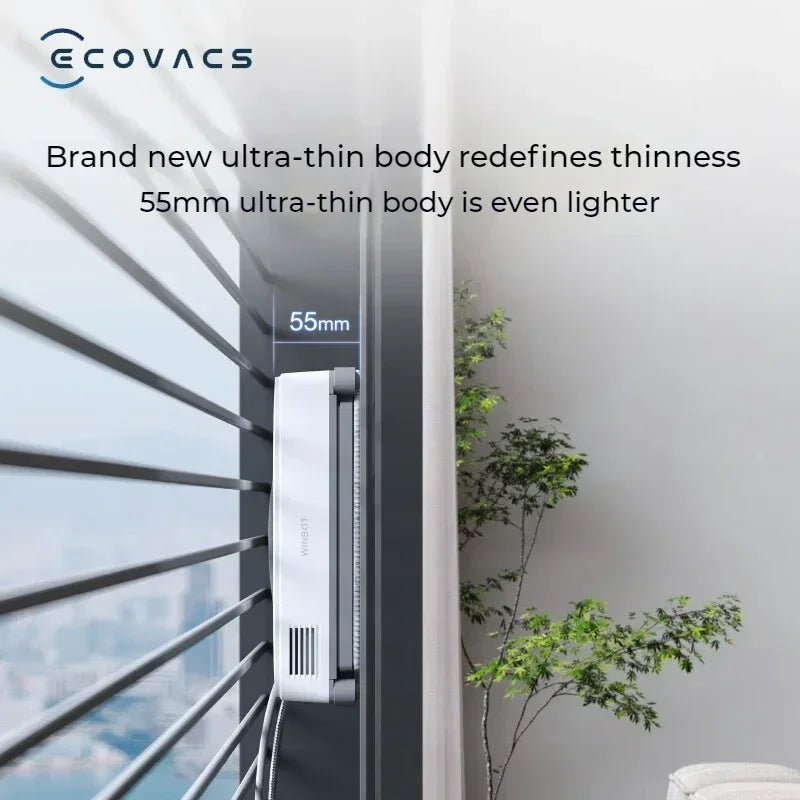 Robot Limpiador de Ventanas ECOVACS Winbot Air Mini — 8000 Pa, Voltaje Universal