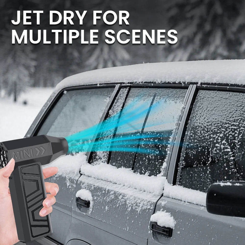 Soplador Turbo Inalámbrico 130000RPM — 4 Velocidades, Carga Tipo-C