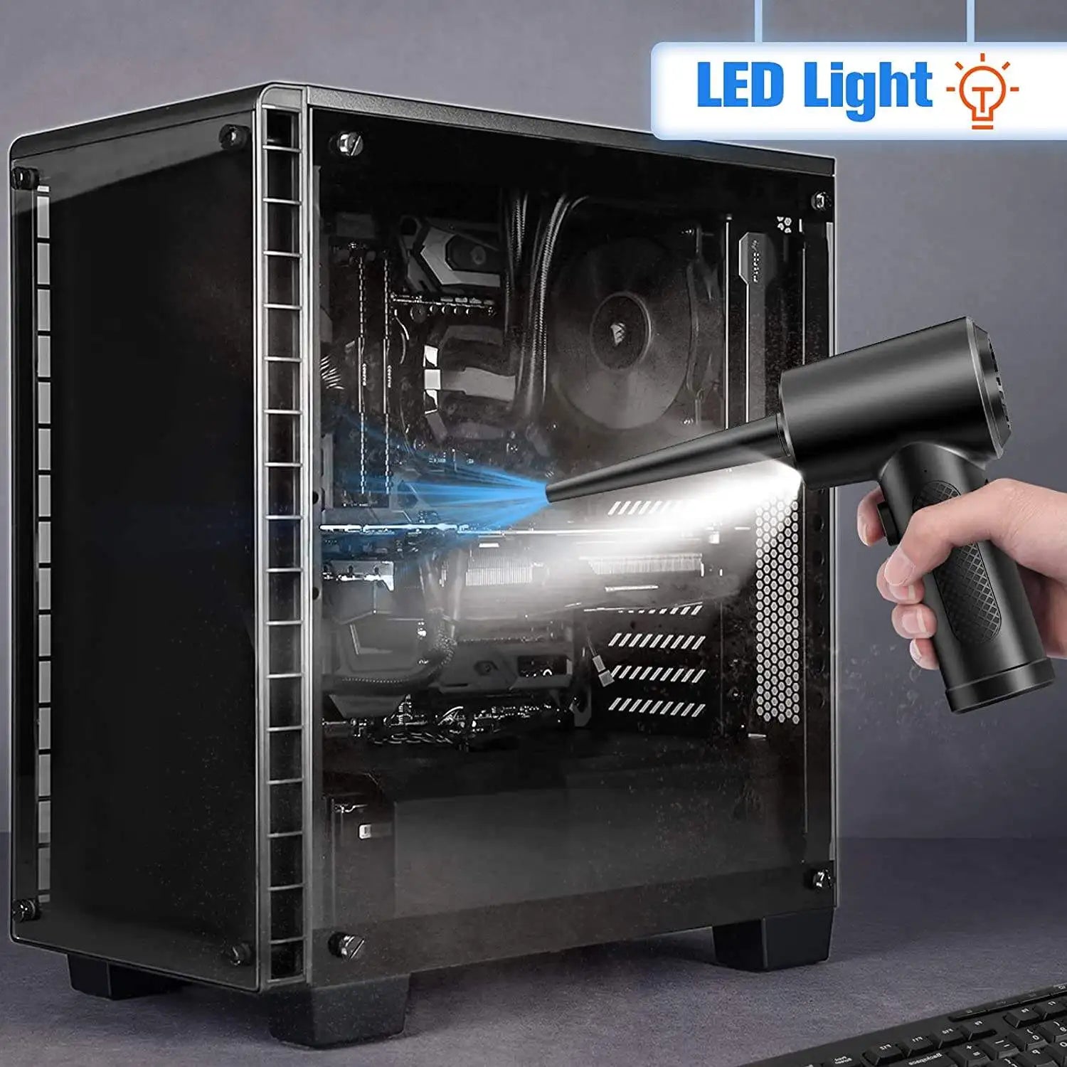 Soplador de Aire Comprimido Inalámbrico 51000RPM con Luz LED