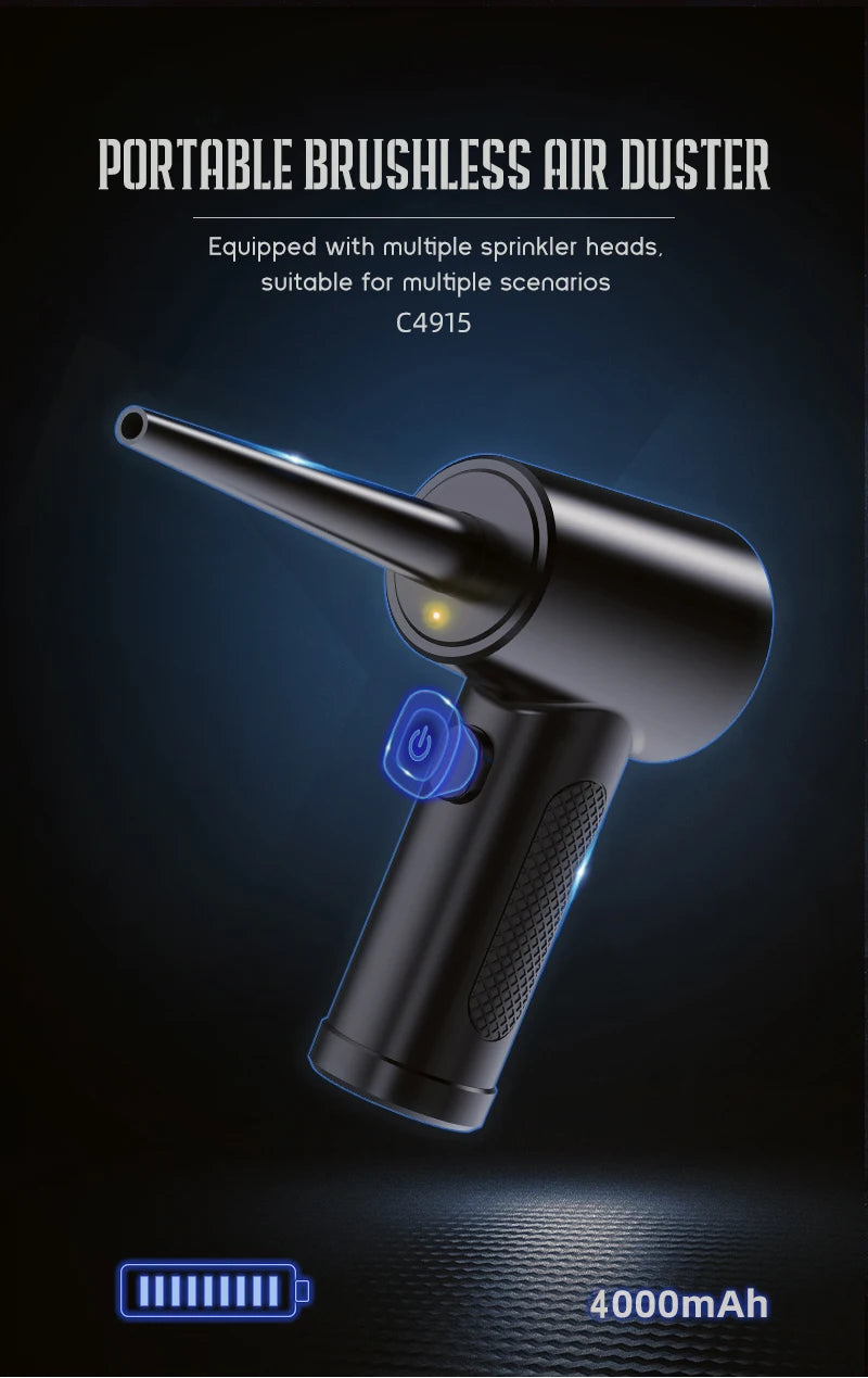 Soplador de Aire Comprimido Inalámbrico 51000RPM con Luz LED