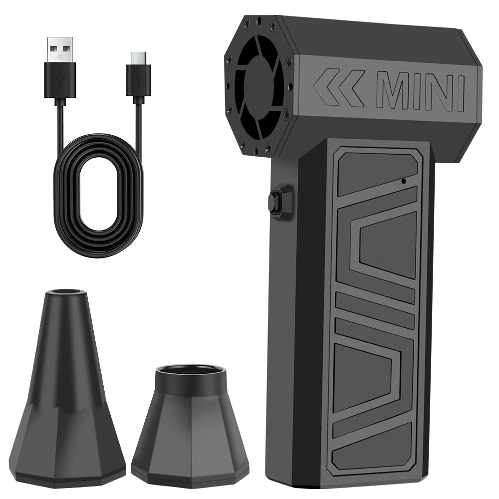 Soplador Turbo Inalámbrico 130000RPM — 4 Velocidades, Carga Tipo-C