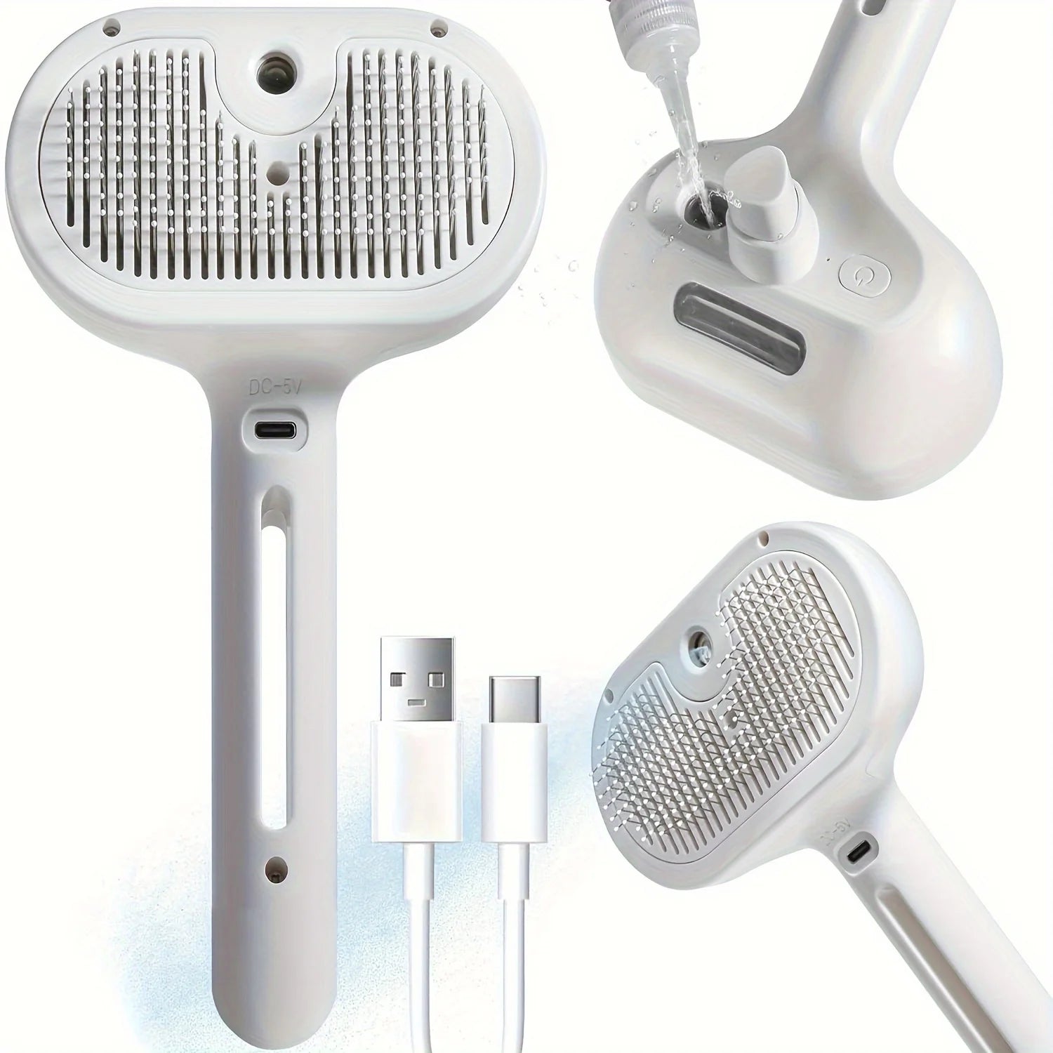 Cepillo Vaporizador para Mascotas con Nebulizador Integrado